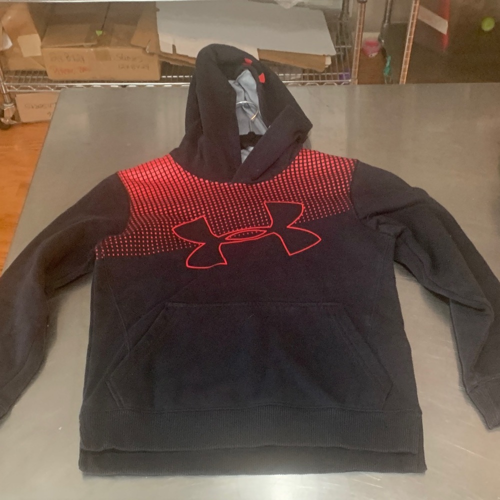 Under Armour Black Hoodie with Red Logo